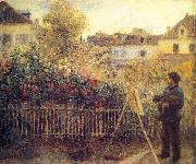 Pierre Auguste Renoir Monet painting in his Garten in Argenteuil Germany oil painting artist
